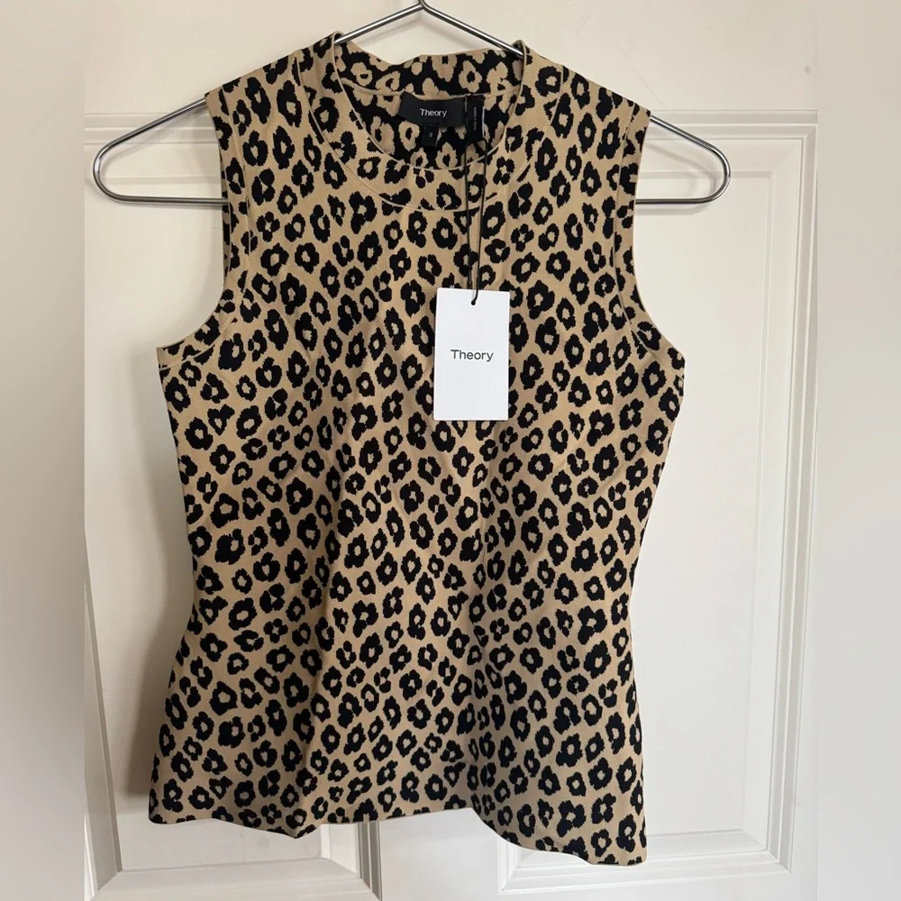 Theory Leopard Shell Tank - Picture 4 of 7